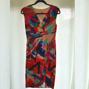 London Times faux wrap dress